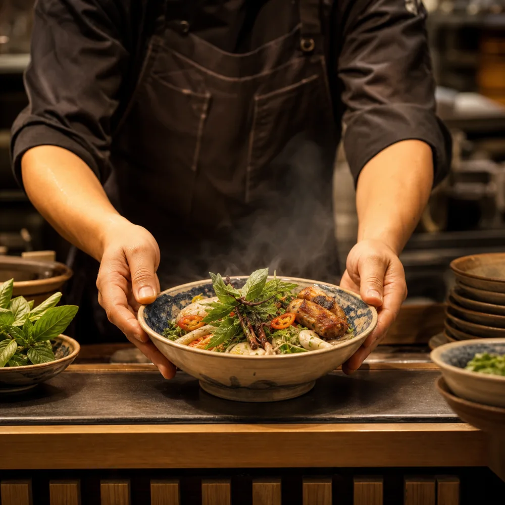 Plating up at the pass