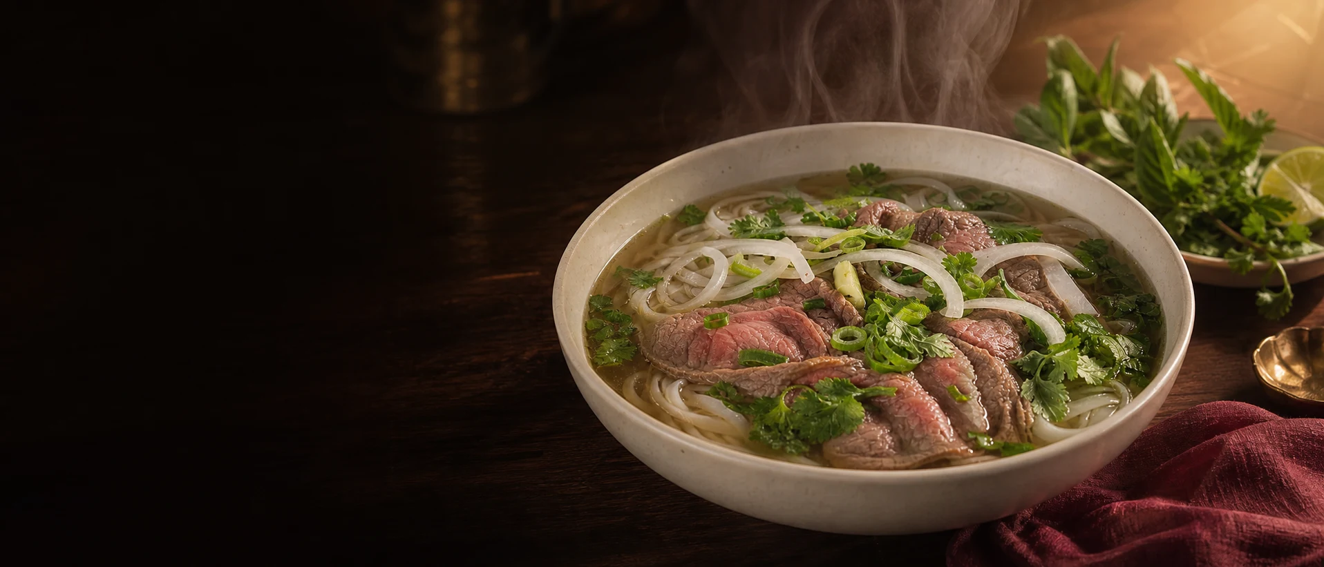 A bowl of Viki beef phở
