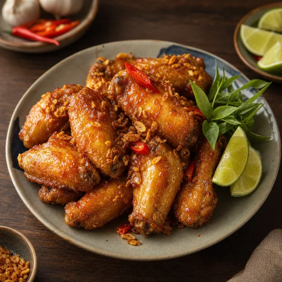 Chicken glazed in fish sauce