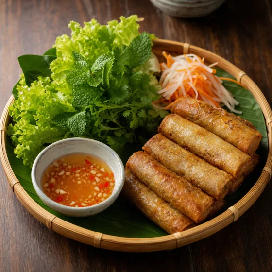 Crispy Hanoi spring rolls