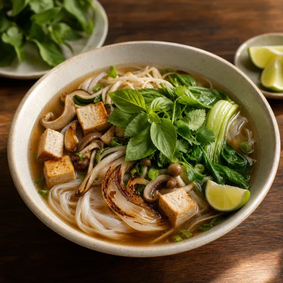 Vegetarian pho with tofu