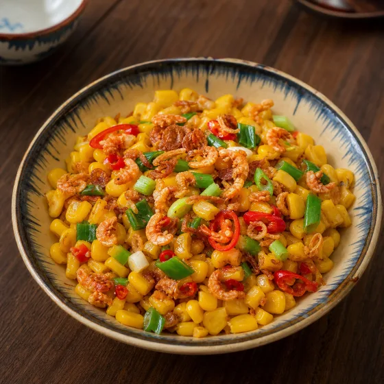 Wok-tossed sweet corn